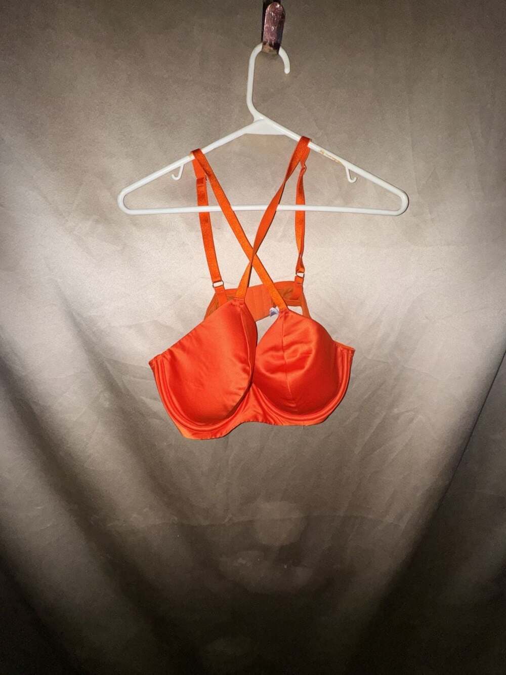 Savage X Fenty Sharp Satin Fashion Bra, Orange, Size 40C